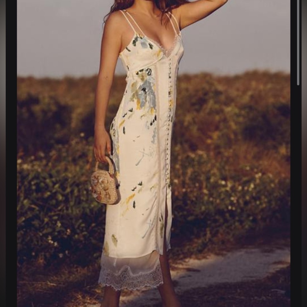 White button down midi dress